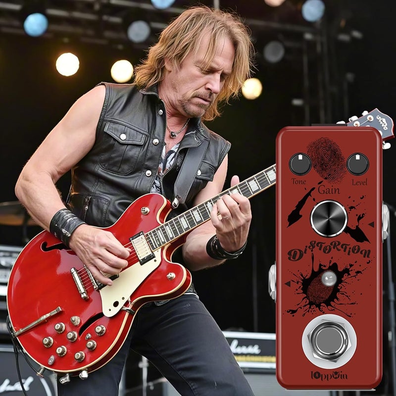 IOppWin BRITISH DIST Classic British Amplifier Distortion Pedal - High Gain, Metal Shell, True Bypass, Compact Design for Electric Guitar - Image 2
